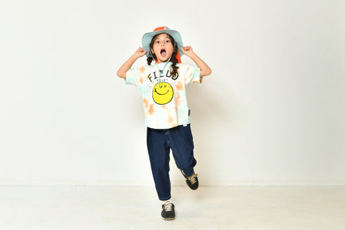 【130/140/150】タイダイ染めスマイルロゴTシャツ 1524501